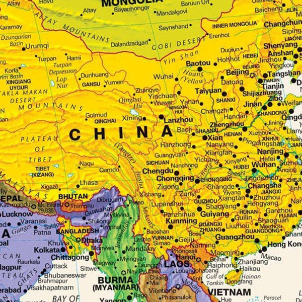 Colorful Canvas World Map with National Flags scratch off travel map Veebee Voyage