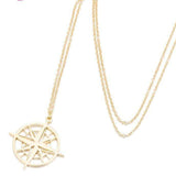 Compass Charm Necklace  Veebee Voyage