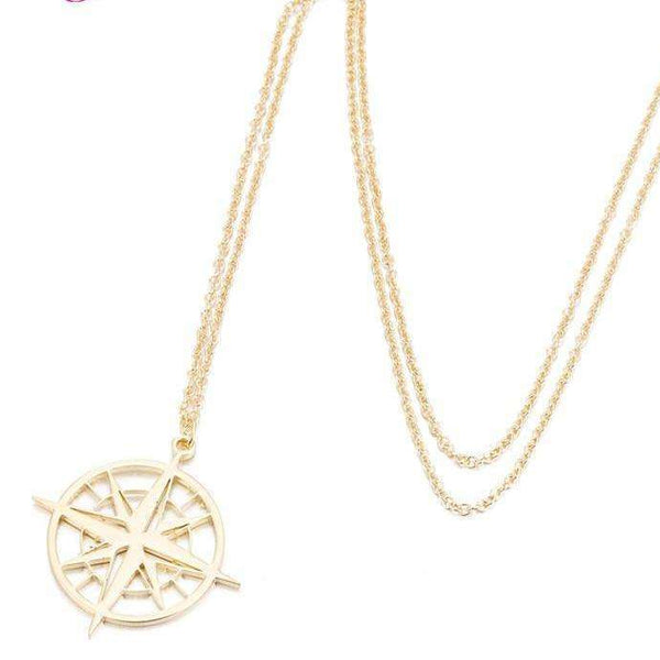 Compass Charm Necklace  Veebee Voyage