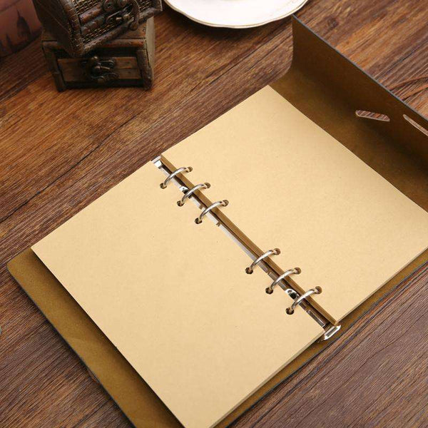 New! Vintage Journal with Embossed  Compass and Leather Ties  Veebee Voyage