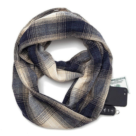 Journeys Hidden Pocket Infinity Scarf  Veebee Voyage