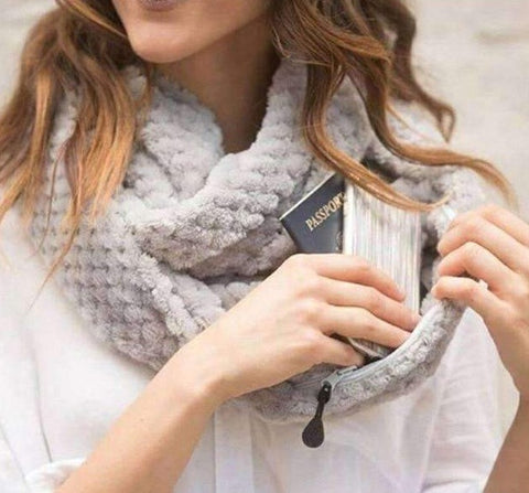 Snowysky Infinity Scarf with Pocket  Veebee Voyage