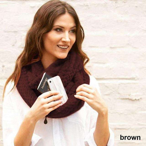 Snowysky Infinity Scarf with Pocket  Veebee Voyage