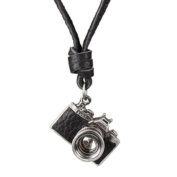 The Eye of the Camera Leather Necklace  Veebee Voyage