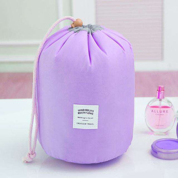 The Stockholm Drawstring Barrel Cosmetic Organizer  Veebee Voyage
