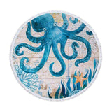 Aqua Series Beach Blanket round beach towels Veebee Voyage