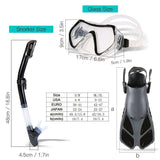 Blue Aqua Premium Snorkel Set  Veebee Voyage