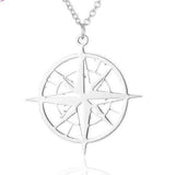 Compass Charm Necklace  Veebee Voyage