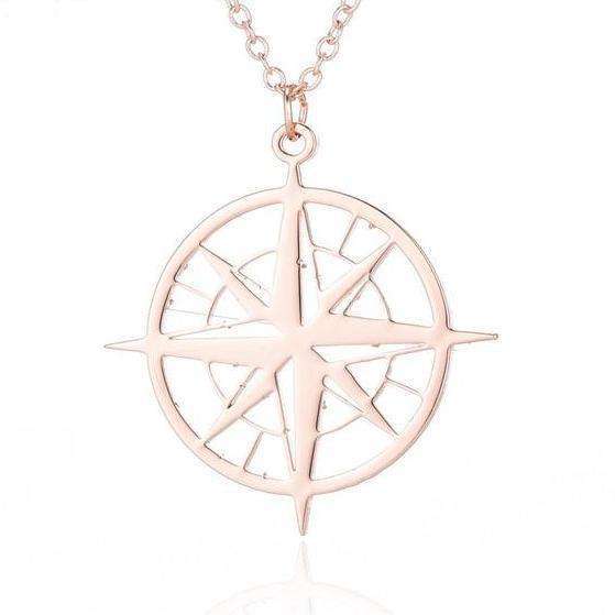 Compass Charm Necklace  Veebee Voyage