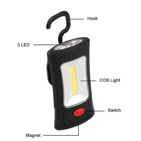 Dual Mode Handy Lamp with fold away hook  Veebee Voyage