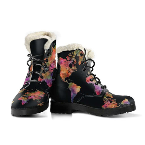 Heimurinn Fur Lined Boots Ankle Boots Veebee Voyage