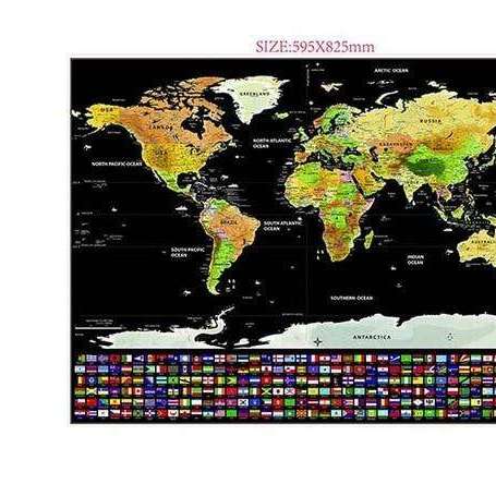 Huge Scratch Off World Map with Flags scratch off travel map Veebee Voyage