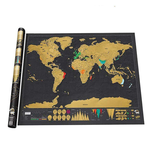 Large Scratch Off World Map with Flags scratch off travel map Veebee Voyage