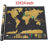 Large Scratch Off World Map with Flags scratch off travel map Veebee Voyage