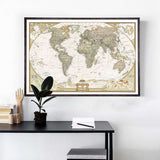 Large Vintage World Map scratch off travel map Veebee Voyage