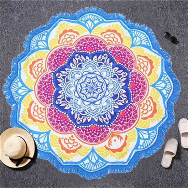 Mandala Tapestry Beach Towel round beach towels Veebee Voyage