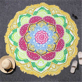 Mandala Tapestry Beach Towel round beach towels Veebee Voyage