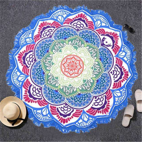 Mandala Tapestry Beach Towel round beach towels Veebee Voyage