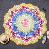 Mandala Tapestry Beach Towel round beach towels Veebee Voyage