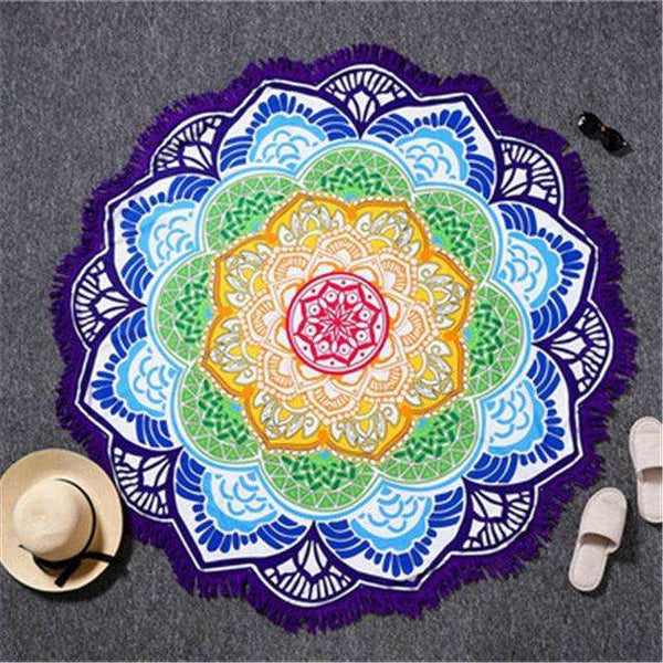 Mandala Tapestry Beach Towel round beach towels Veebee Voyage