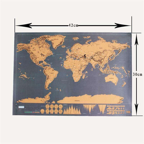 Mini Size Travel Scratch Off World Map scratch off travel map Veebee Voyage