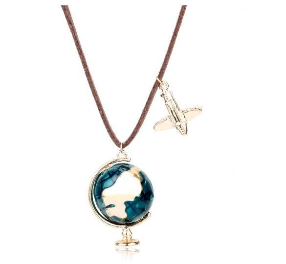 The Spectrum Earth Pendant Necklace  Veebee Voyage