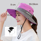 Sunshade Waterproof UV 50+ Sun Hat with Ponytail Slot upf hats Veebee Voyage