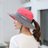 Sunshade Waterproof UV 50+ Sun Hat with Ponytail Slot upf hats Veebee Voyage