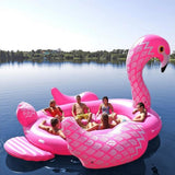 Aloha Gigantic  Inflatable Flamingo Island Float  Veebee Voyage