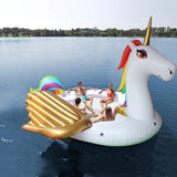 6 Person Gigantic Gold Pegasus Inflatable Island Float  Veebee Voyage