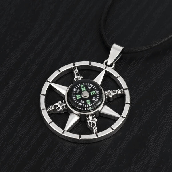 Compass Pendant Necklace  Veebee Voyage