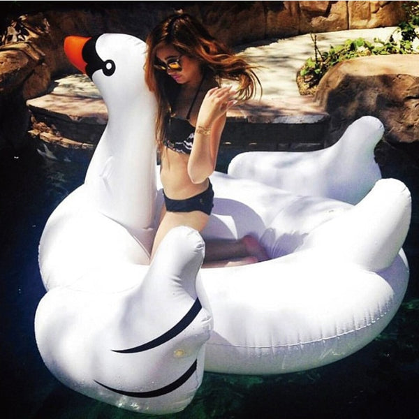 Seaside Sally 60" Swan Pool Float  Veebee Voyage