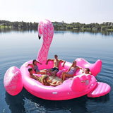 Aloha Gigantic  Inflatable Flamingo Island Float  Veebee Voyage