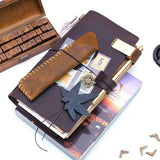 100% Genuine Leather Paradise Travel Journal  Veebee Voyage