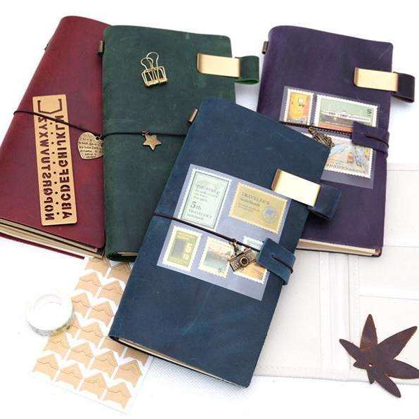 100% Genuine Leather Paradise Travel Journal  Veebee Voyage