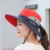 Sunshade Waterproof UV 50+ Sun Hat with Ponytail Slot upf hats Veebee Voyage