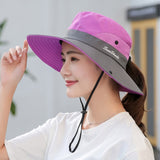 Sunshade Waterproof UV 50+ Sun Hat with Ponytail Slot upf hats Veebee Voyage