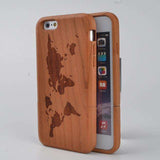 Solid Wood World Map! phone case Veebee Voyage