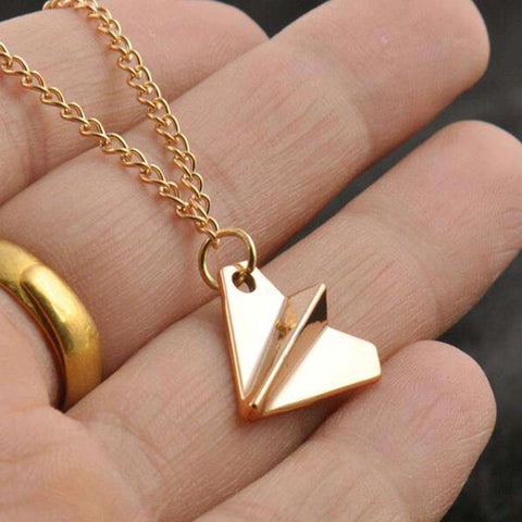 Gone from Supplier/The Da Vinci Paper Airplane Pendant Necklace  Veebee Voyage