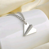 Gone from Supplier/The Da Vinci Paper Airplane Pendant Necklace  Veebee Voyage