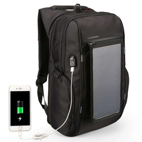 The Kingsons Solar Panel Backpack travel backpack usb Veebee Voyage