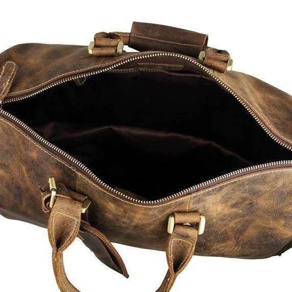 The Norseman 100% Leather Duffel  Veebee Voyage