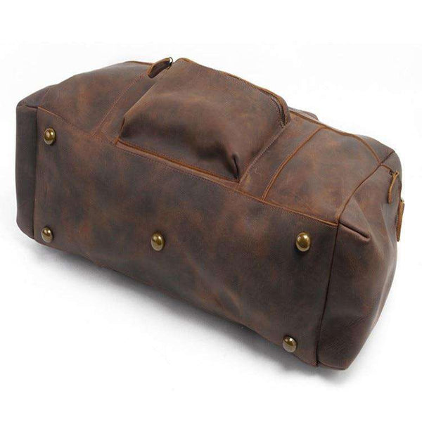 The Norseman 100% Leather Side Duffel  Veebee Voyage