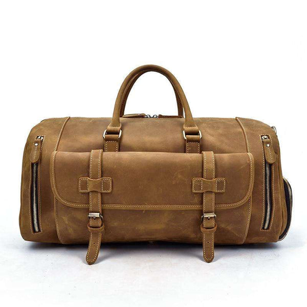 The Norseman 100% Leather Weekender with shoe pocket  Veebee Voyage