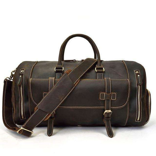 The Norseman 100% Leather Weekender with shoe pocket  Veebee Voyage