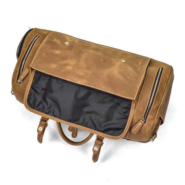 The Norseman 100% Leather Weekender with shoe pocket  Veebee Voyage