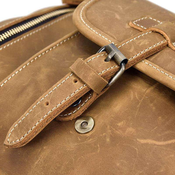 The Norseman 100% Leather Weekender with shoe pocket  Veebee Voyage