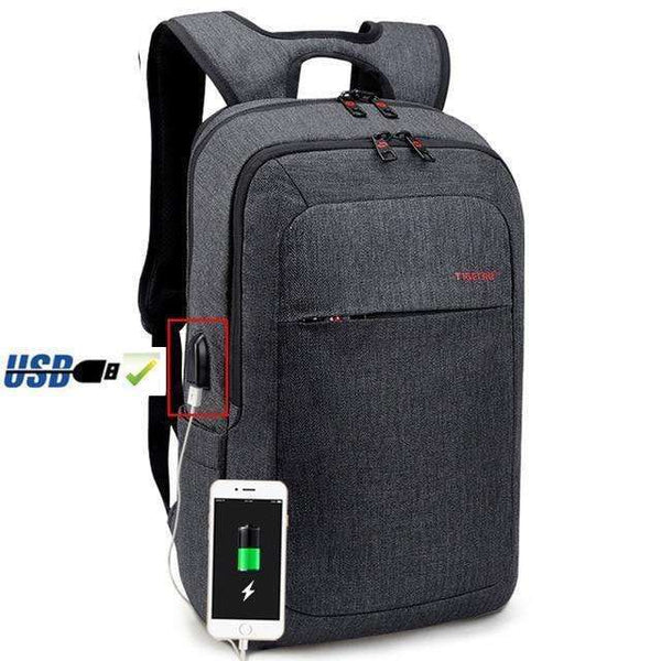 The Oxford USB Laptop Backpack travel backpack usb Veebee Voyage