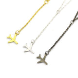 The Saba Airplane Pendant Necklace  Veebee Voyage