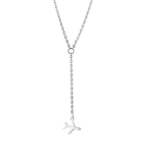 The Saba Airplane Pendant Necklace  Veebee Voyage